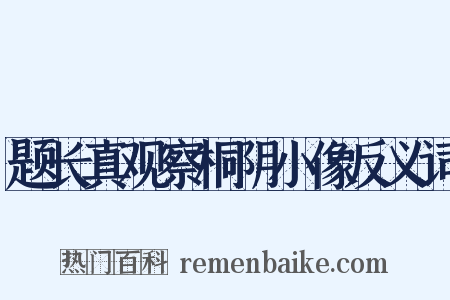 题长真观察桐阴小像反义词是什么意思的图片